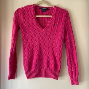 Ralph Lauren cable knit sweater 100% cotton size small